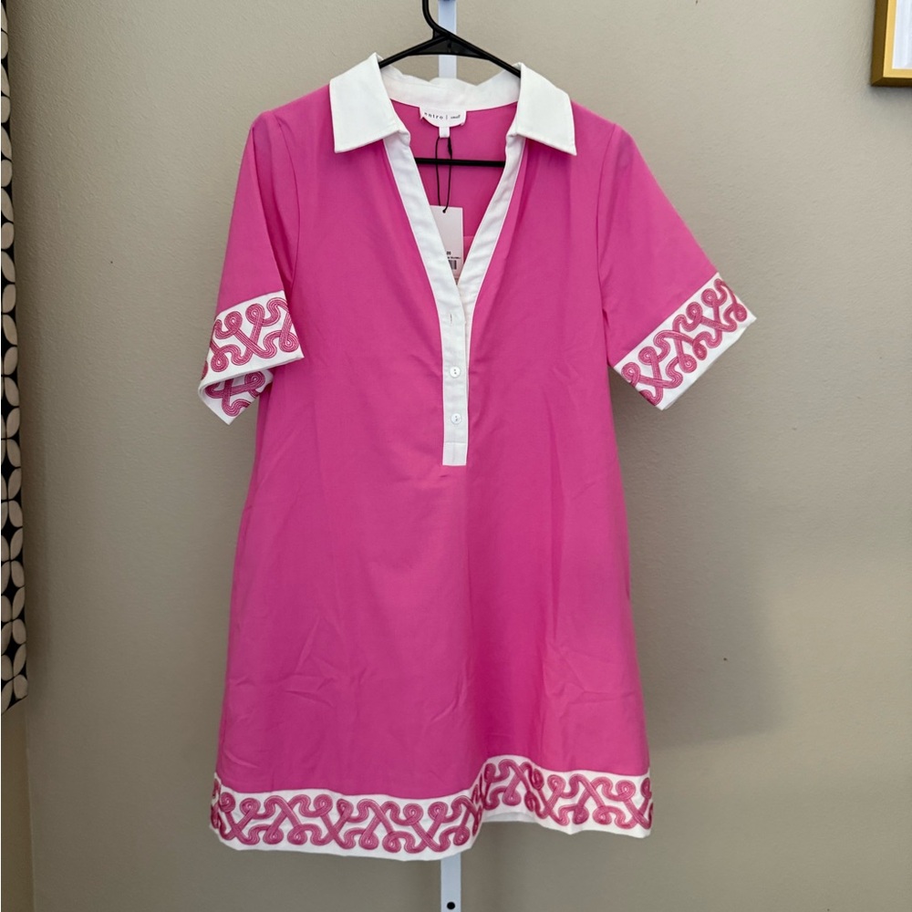 NWT Entro dress size S - pink collared dress